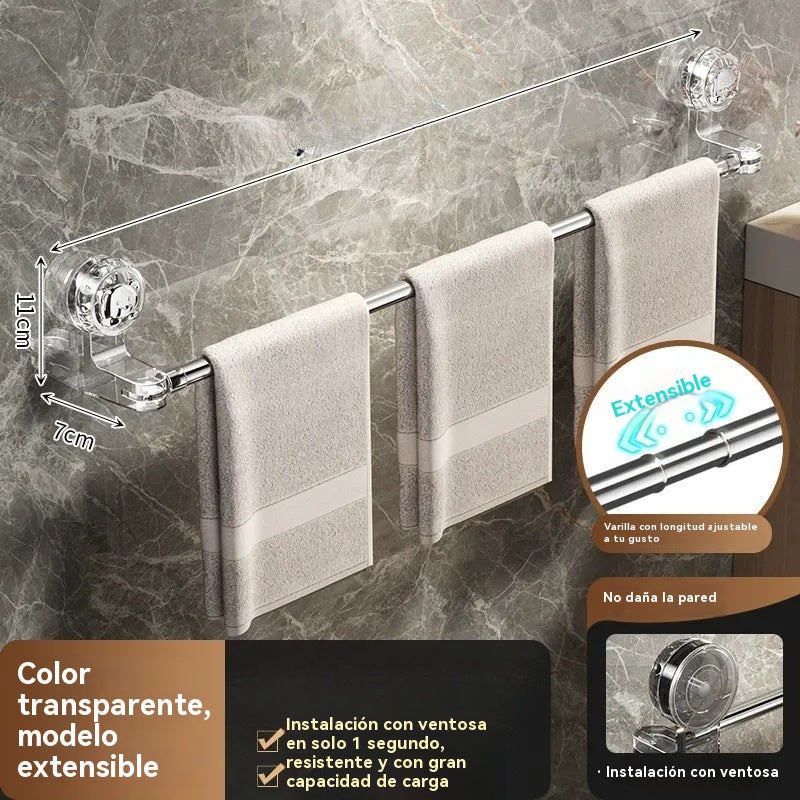 🎁【Αγοράστε 1 και πάρτε 1 δωρεάν】✨🚿Ελαφρύς σχεδιασμός χωρίς τρυπήματα — Αναδιπλούμενη βάση πετσετών με βεντούζα