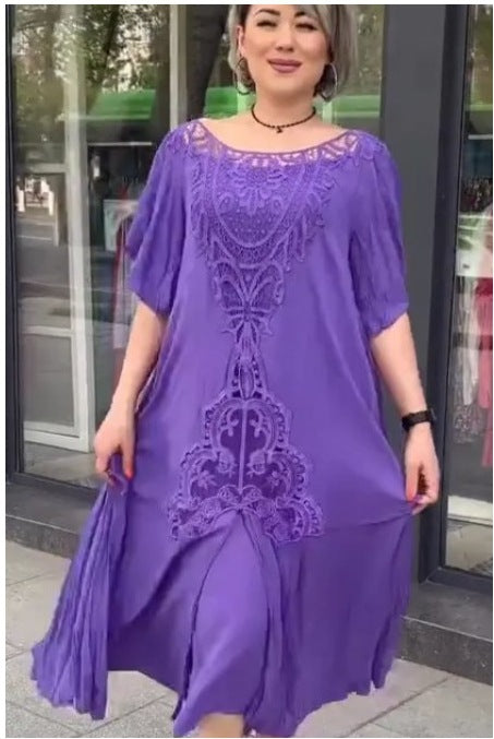 🔥❤️【S-5XL】2025 νέο φόρεμα, σε μέγεθος, casual άνετο🔥Εξαιρετική ποιότητα👌Ταιριάζει τέλεια σε όλους τους σωματότυπους👌