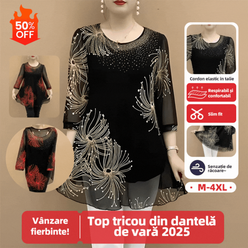 【S-4XL】Καλοκαιρινό Δαντελένιο T-shirt 2025