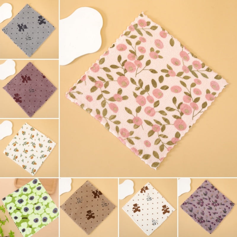 🧼【30cm×30cm】💢✨ Πετσέτα πιάτων από φλις κοραλί