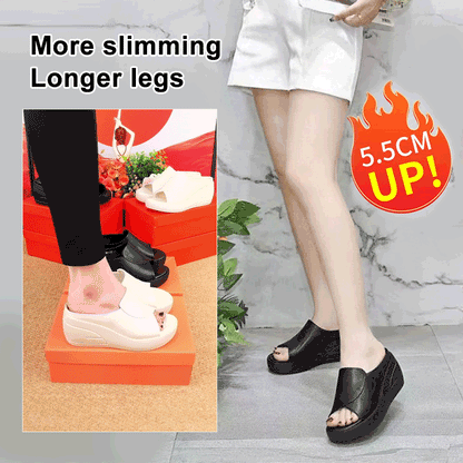 [τακούνι 5.5CM] Παντόφλες με μαλακή σφήνα με σόλα