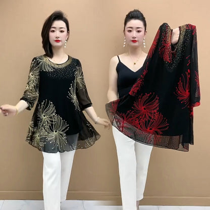 【S-4XL】Καλοκαιρινό Δαντελένιο T-shirt 2025