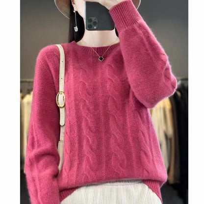 [Αγοράστε 1 Πάρτε 1]【S-3XL】🤩Νέο χειμερινό μαλακό πλεκτό πουλόβερ με στρογγυλή λαιμόκοψη
