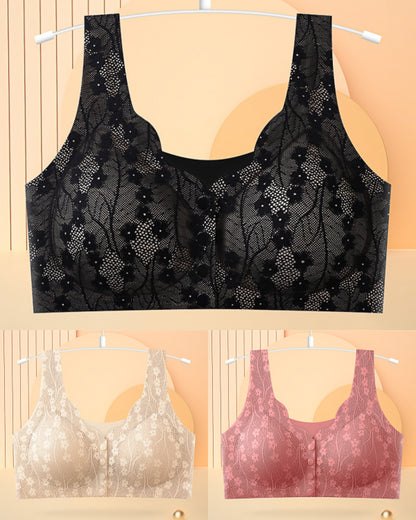 😍【Πακέτο 6 τεμαχίων】【40-100kg】Γυναικείο σουτιέν underwire με κουμπιά μπροστά