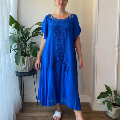 🔥❤️【S-5XL】2025 νέο φόρεμα, σε μέγεθος, casual άνετο🔥Εξαιρετική ποιότητα👌Ταιριάζει τέλεια σε όλους τους σωματότυπους👌