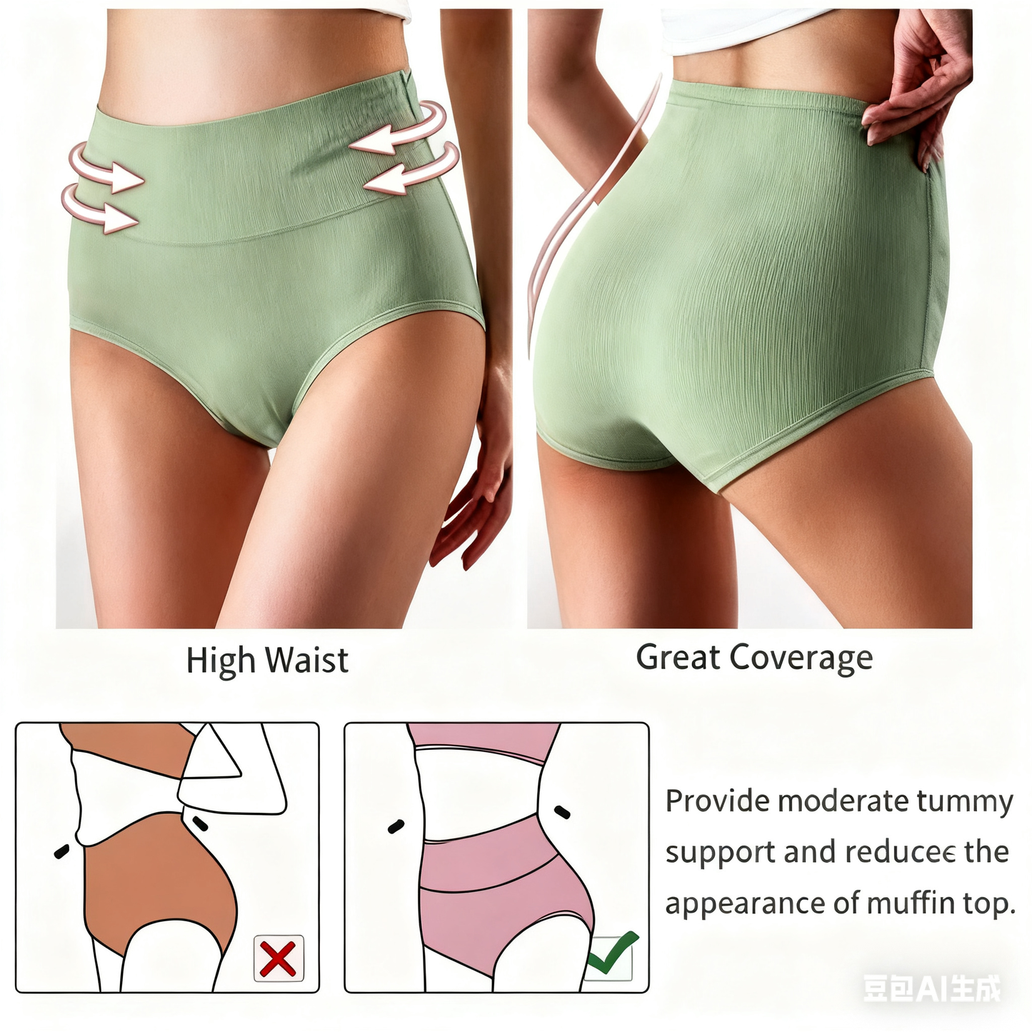 💥Σέξι βαμβακερά εσώρουχα υψηλής μέσης. Ανασήκωμα κοιλιάς και ανύψωση ισχίων. Αντιβακτηριακό γραφένιο