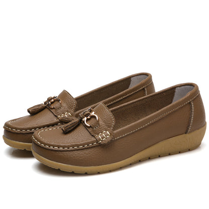 🔥【35-44】2025 νέα μοντέρνα δερμάτινα casual παπούτσια για γυναίκες