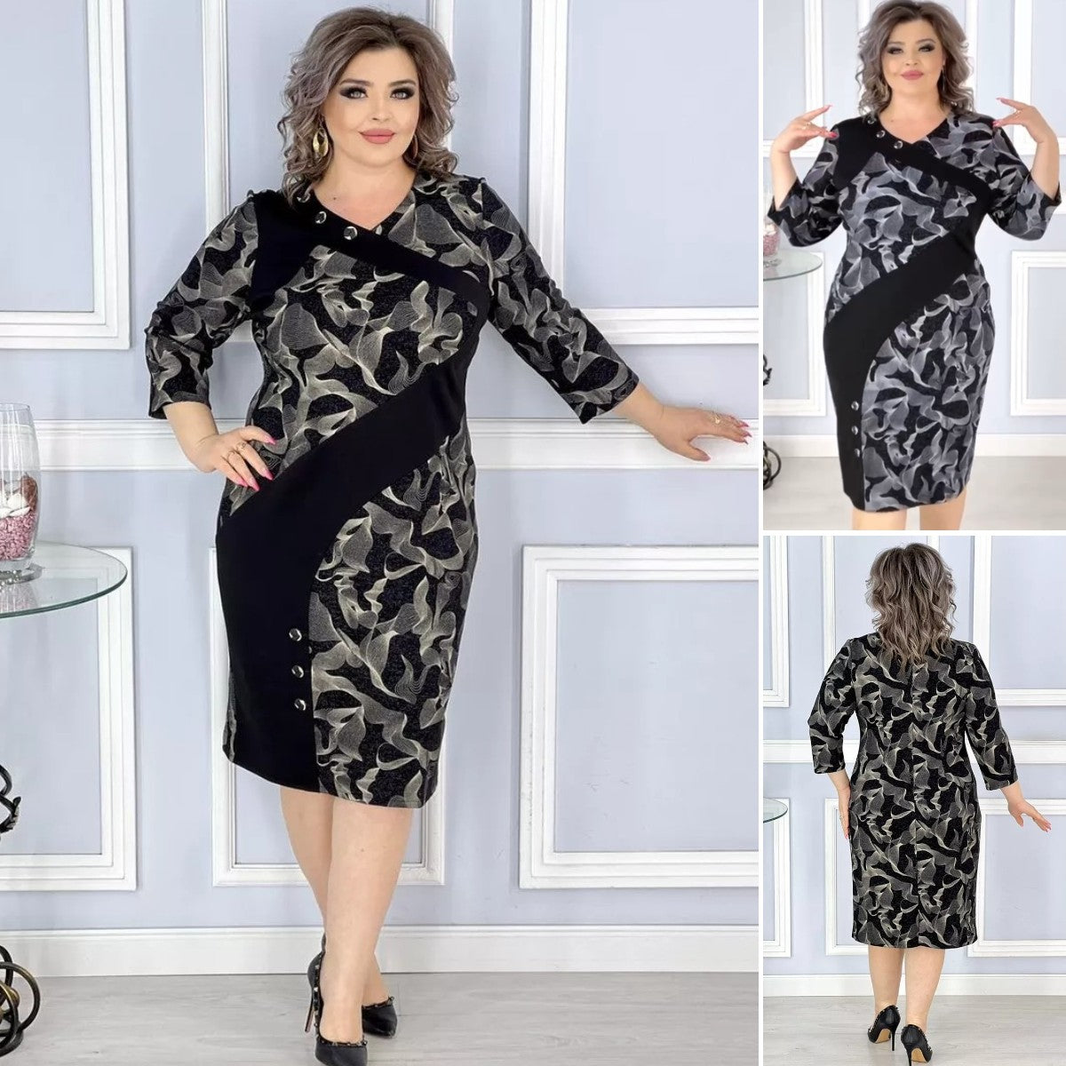 【🏆️Hot Sale】🌷 [S-5XL] 2025 Νέο κομψό εμπριμέ φόρεμα