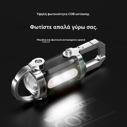 【Αγοράστε 1 και πάρτε 1 δωρεάν】🔥Εξαιρετική Προσφορά🔥Υπερφωτεινός αδιάβροχος μίνι φακός με κλειδί και έξοδο 1200lm