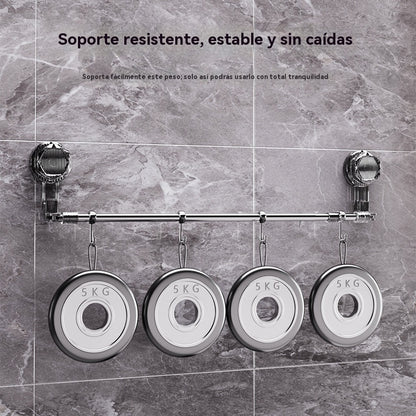 🚿✨🔥Ζεστή πώληση σε χαμηλή τιμή🔥 Ρυθμιζόμενη μπάρα πετσέτας με βεντούζα: Δεν απαιτείται τρύπημα, δεν φθαρεί και προσφέρει άνετη λαβή.