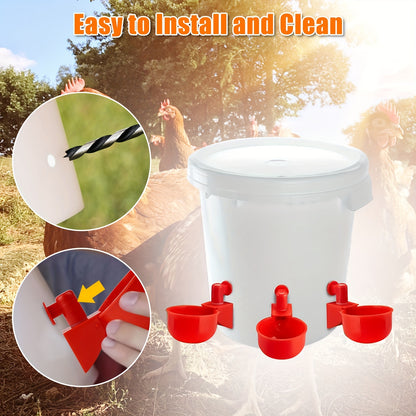 🐓🐔【20 τεμάχια】Αυτόματος τροφοδότης πουλερικών