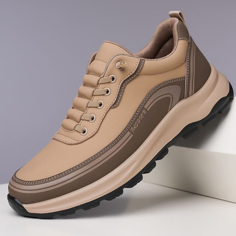 🔥🔥[39-45] Αδιάβροχα και ανθεκτικά στη σκόνη δερμάτινα αθλητικά παπούτσια με μαλακή σόλα και άνετη χρήση