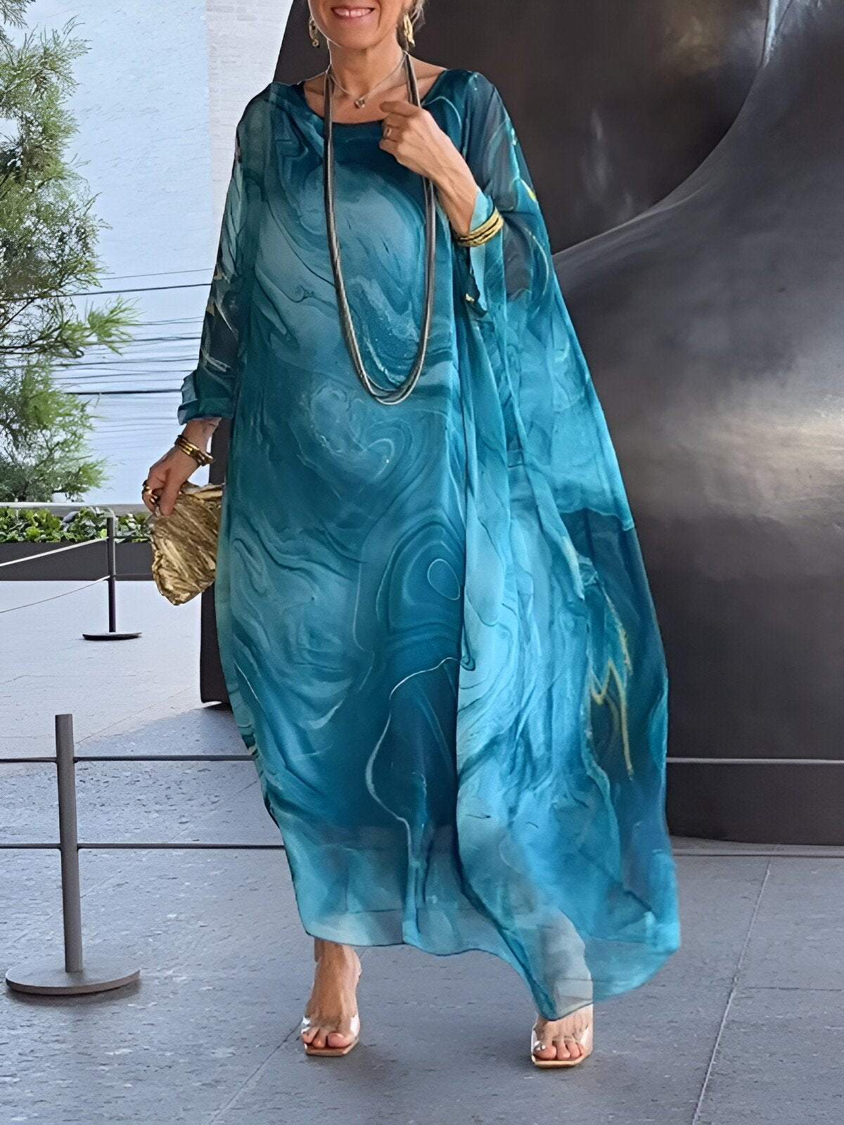 🥰【S-5XL】Νέο, άνετο και μοντέρνο ανοιξιάτικο και καλοκαιρινό πουά τούλι φόρεμα