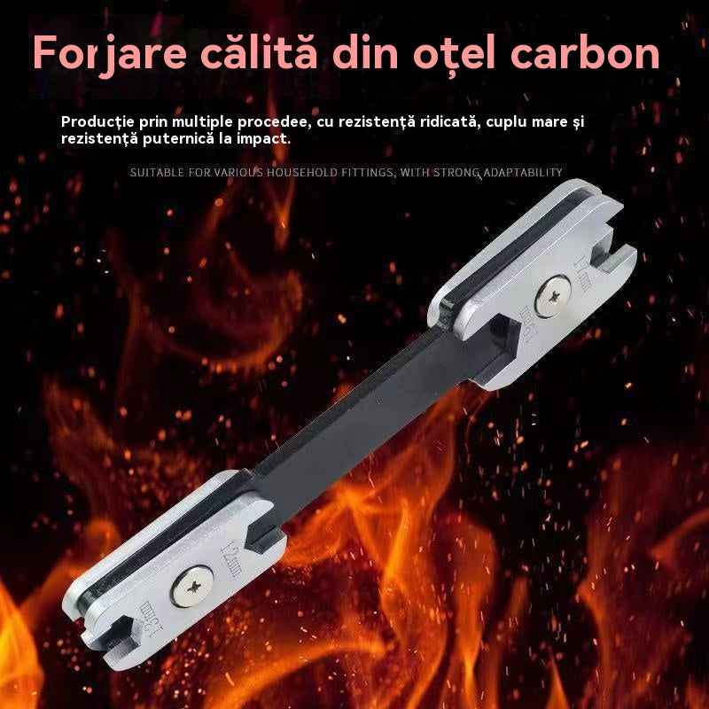 Σταθερό κλειδί οκτώ σε ένα, περιστρεφόμενο 360 μοίρες και ρυθμιζόμενο