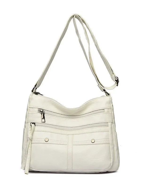 🔥【Προσφορά περιορισμένης διάρκειας】🔥Όμορφη, μαλακή δερμάτινη τσάντα με πολλαπλές τσέπες