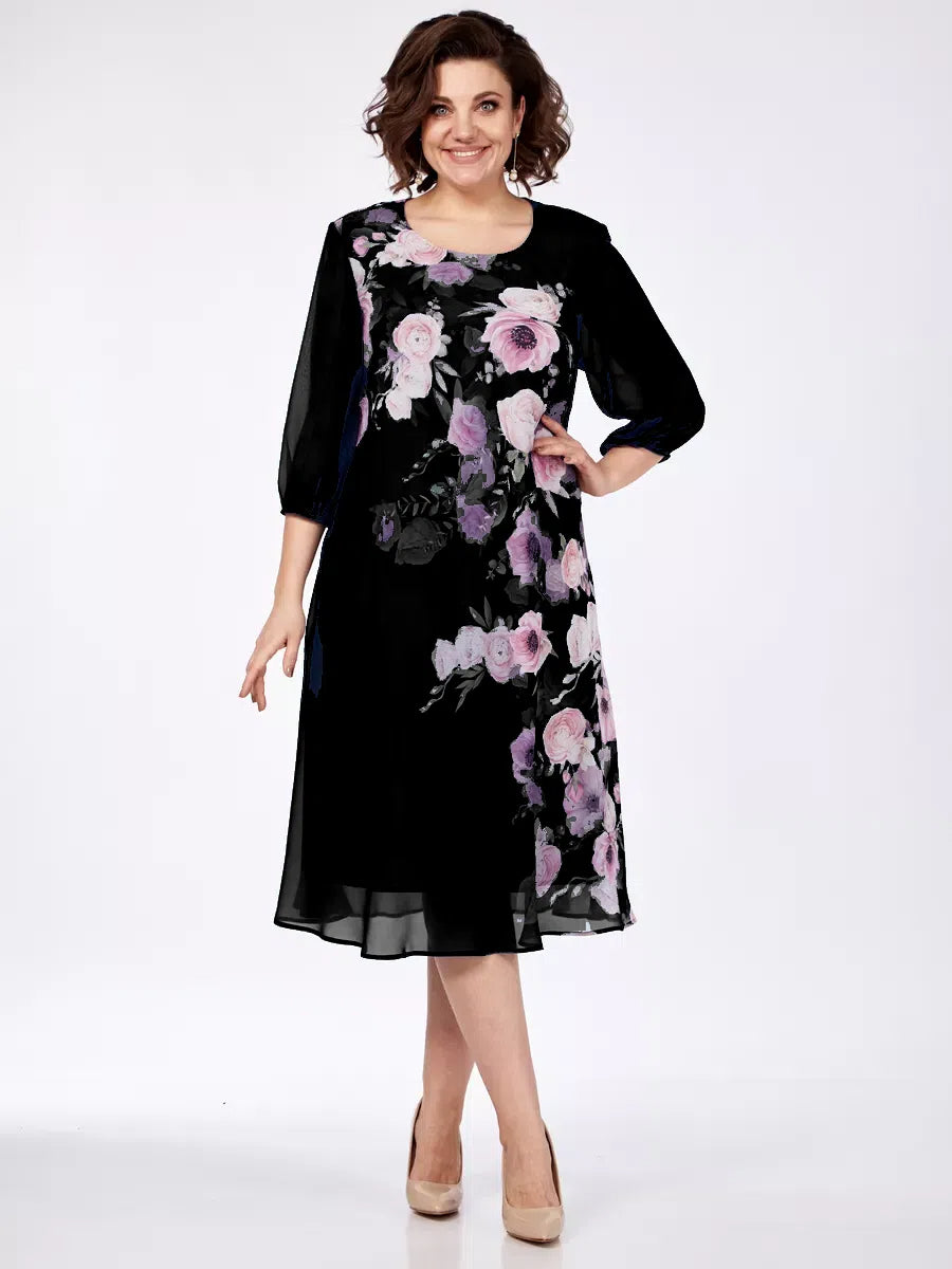 🌸Μειωτικό φλας--49%ΕΚΠΤΩΣΗ💥💕【S-5XL】Κομψό φόρεμα με ανοιξιάτικο φλοράλ print 🌷💃