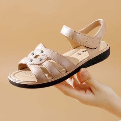 【36-40】2025νέο στυλ σφηνοειδές τακούνι μαλακή σόλα αναπνεύσιμη γυναικεία σανδάλια