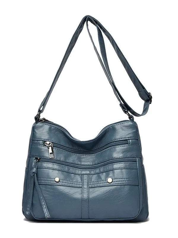 🔥【Προσφορά περιορισμένης διάρκειας】🔥Όμορφη, μαλακή δερμάτινη τσάντα με πολλαπλές τσέπες