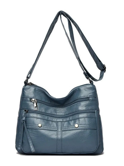 🔥【Προσφορά περιορισμένης διάρκειας】🔥Όμορφη, μαλακή δερμάτινη τσάντα με πολλαπλές τσέπες