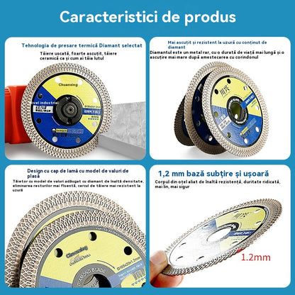 [3/6 τεμ.] Δίσκοι κοπής χωρίς σκόνη για πέτρινες πλάκες, πορσελανάτα και κεραμικά πλακίδια