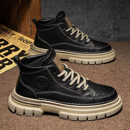 🍁⛄【39-44】✨Νέες ρετρό ανδρικές μπότες Martin με ψηλό τακούνι για το φθινόπωρο και τον χειμώνα, σε ρετρό βρετανικό στυλ