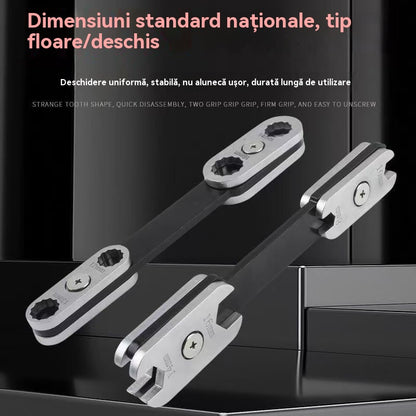 Σταθερό κλειδί οκτώ σε ένα, περιστρεφόμενο 360 μοίρες και ρυθμιζόμενο