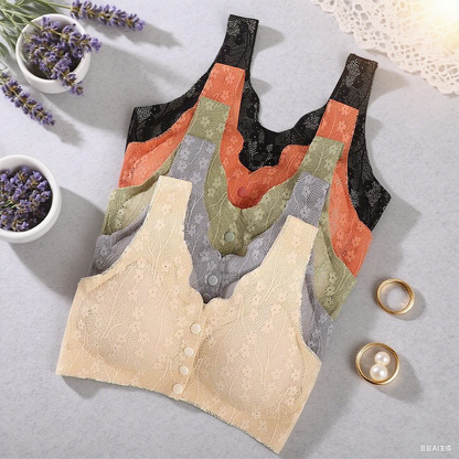 😍【Πακέτο 6 τεμαχίων】【40-100kg】Γυναικείο σουτιέν underwire με κουμπιά μπροστά