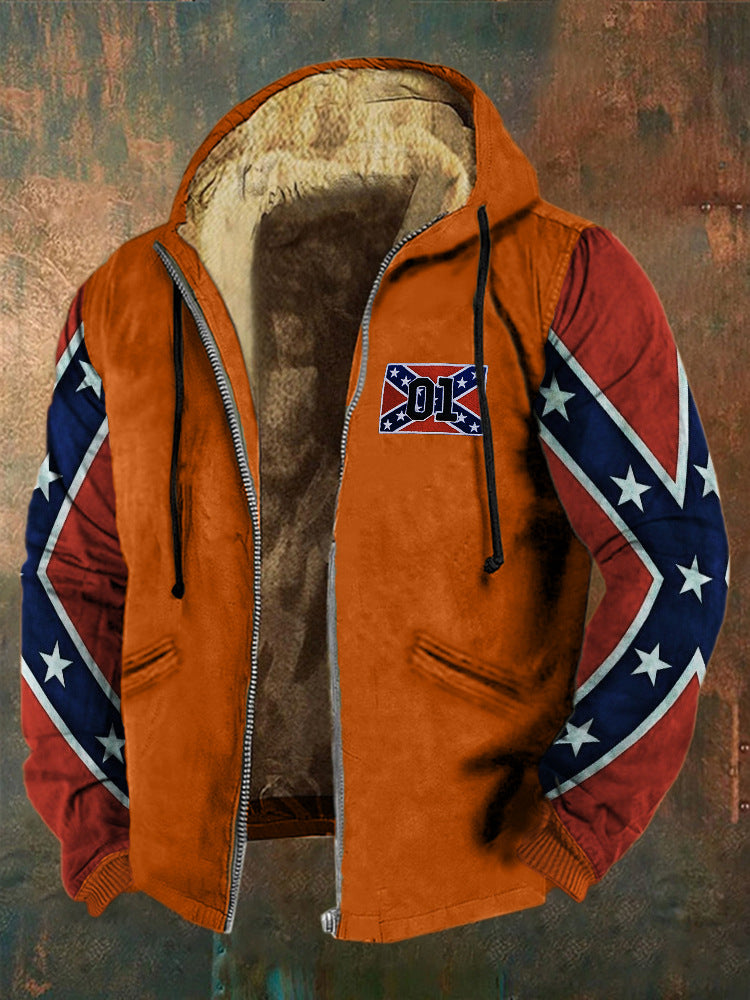 👨‍💻🧥✨【S-5XL】🔥Νέα ανδρική μπλούζα με κουκούλα και φερμουάρ, ρετρό, με τρισδιάστατη ψηφιακή εκτύπωση