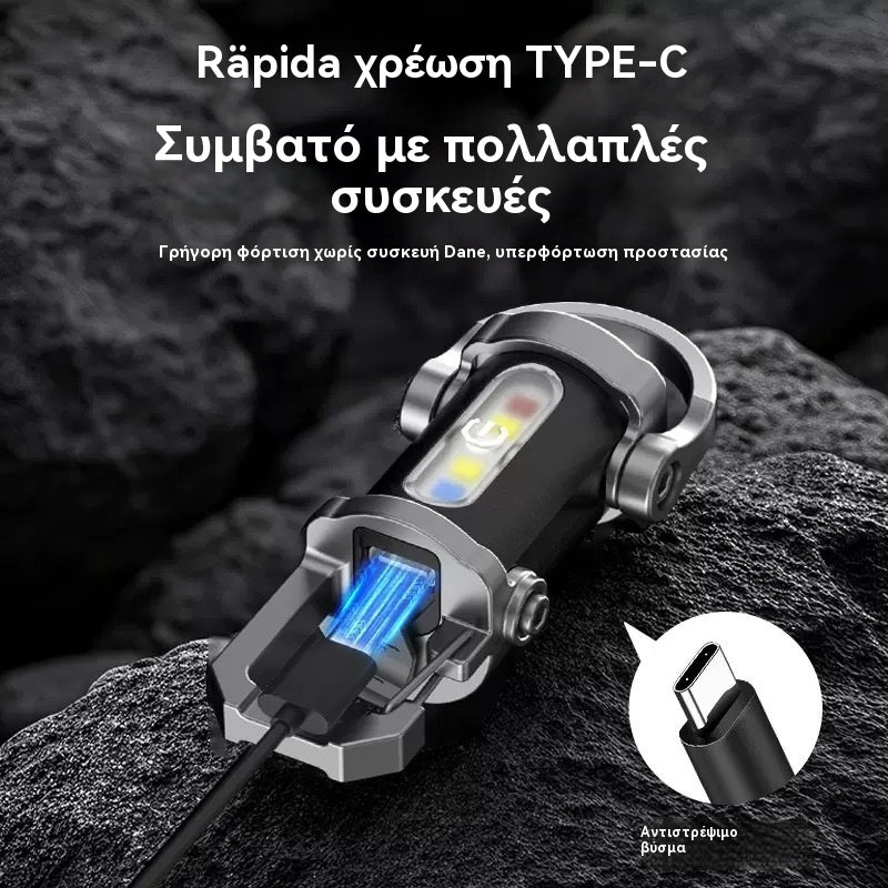 【Αγοράστε 1 και πάρτε 1 δωρεάν】🔥Εξαιρετική προσφορά🔥Μίνι φακός για κλειδί, εξαιρετικά φωτεινός και αδιάβροχος, με απόδοση 1200 lm