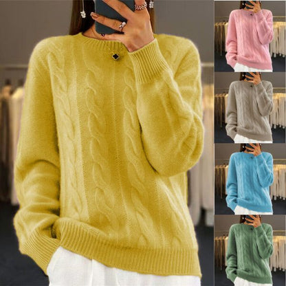 [Αγοράστε 1 Πάρτε 1]【S-3XL】🤩Νέο χειμερινό μαλακό πλεκτό πουλόβερ με στρογγυλή λαιμόκοψη