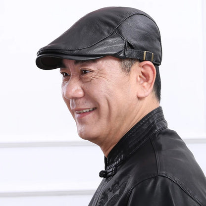 🐏【Αγοράστε ένα και πάρτε ένα δωρεάν】Ρυθμιζόμενο ανδρικό καπέλο από δέρμα προβάτου.