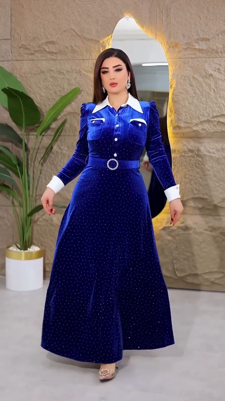 🔥【S-5XL】Νέο vintage βελούδινο φόρεμα του 2025 💎| Κάθε σώμα δείχνει υπέροχο με αυτό!✨