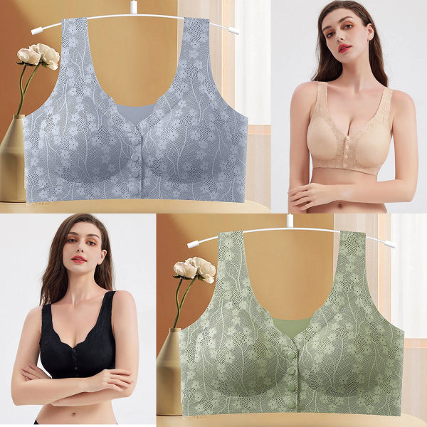 😍【Πακέτο 2 τεμαχίων】【40-100kg】Γυναικείο σουτιέν underwire με κουμπιά μπροστά