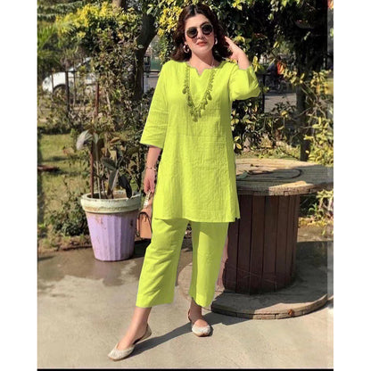 【40-100kg】Καλοκαιρινή νέα μόδα μονόχρωμη ιδιοσυγκρασία μετακίνησης σε έθνικ στυλ μακρυμάνικα ρούχα δύο κομμάτια