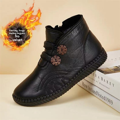 💥【35-40】Γυναικεία δερμάτινα, βαμβακερά, αντιολισθητικά, χειροποίητα παπούτσια για το φθινόπωρο και τον χειμώνα