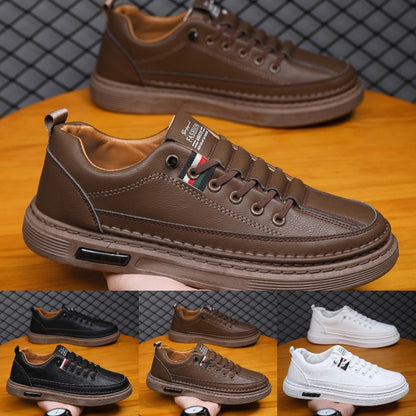 【39-44】2025 Ανδρικά παπούτσια από δέρμα υψηλής ποιότητας, casual και άνετα