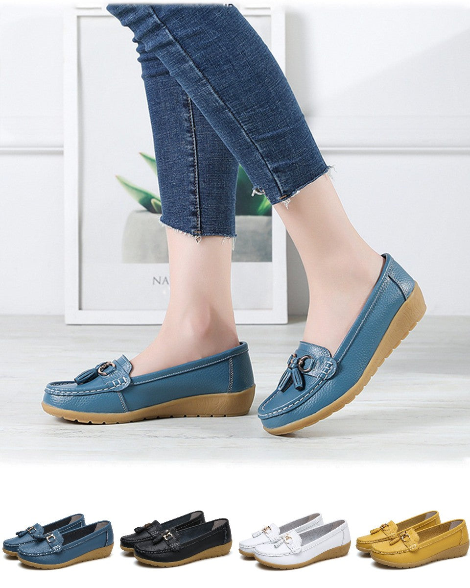 🔥【35-44】2025 νέα μοντέρνα δερμάτινα casual παπούτσια για γυναίκες