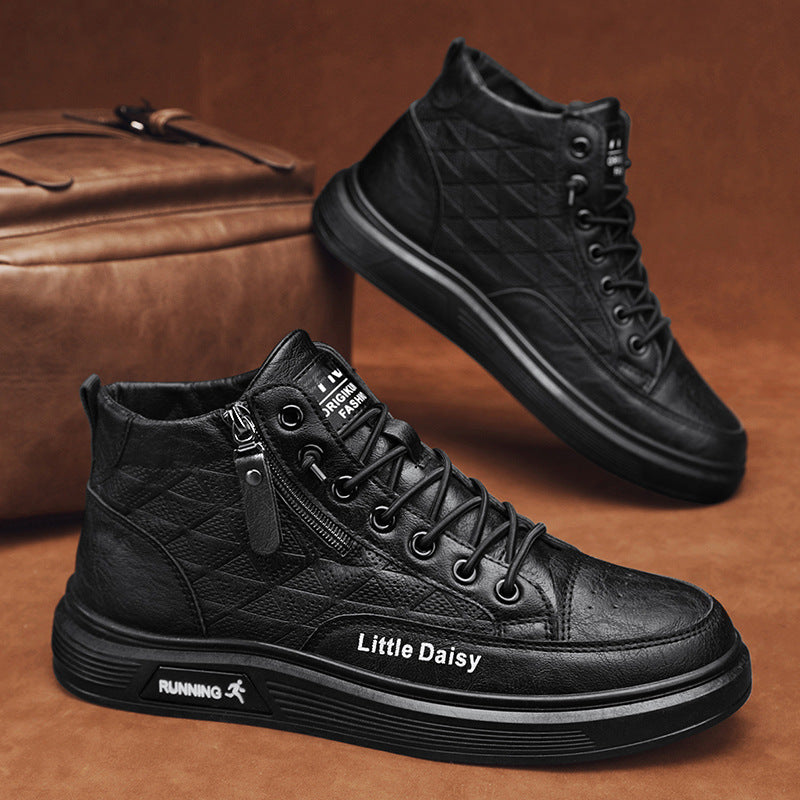 🔥【39-44】Ανδρικά Casual Ψηλά Αθλητικά Παπούτσια με Πλαϊνό Φερμουάρ