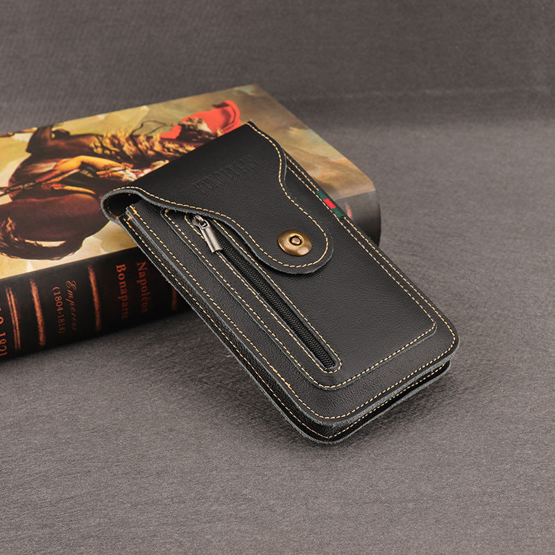 🔥【Χαμηλή τιμή τελευταίας ημέρας】Δερμάτινη τσάντα για κινητό τηλέφωνο για άνδρες