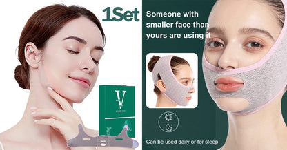 [Αγοράστε 1 και πάρτε 1 δωρεάν] Επίδεσμος προσώπου που ανυψώνει και συσφίγγει το δέρμα, αφαιρεί τις γραμμές και τα διπλά πηγούνια