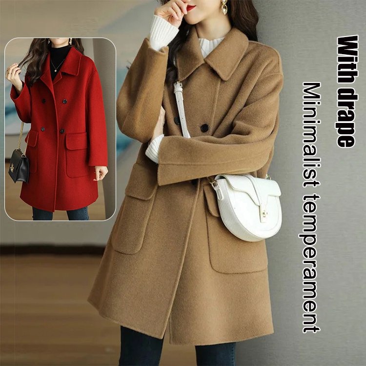 💖🔥 【Ειδική έκπτωση εποχικής αλλαγής -50%】 Νέα φθινοπωρινή-χειμερινή διπλής στρώσης κασμιρένια ζακέτα – Υψηλής ποιότητας