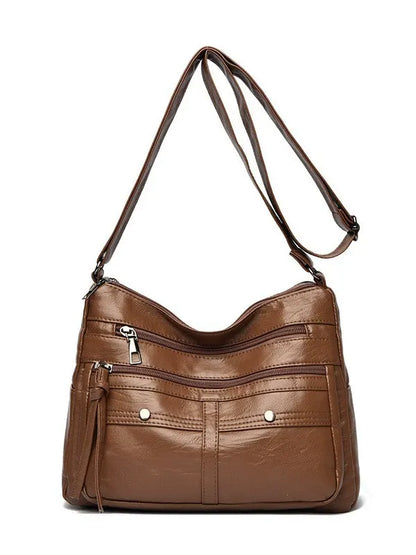 🔥【Προσφορά περιορισμένης διάρκειας】🔥Όμορφη, μαλακή δερμάτινη τσάντα με πολλαπλές τσέπες