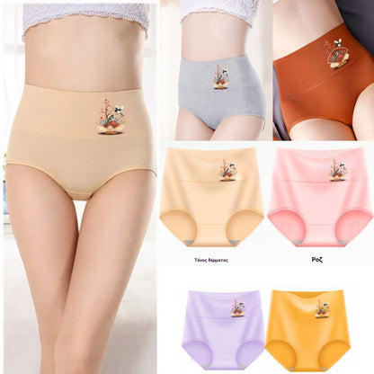 💖Τελευταία ημέρα 50% έκπτωση - 【Σετ 6 τεμαχίων】Καθαρό βαμβάκι υψηλής ποιότητας με ψηλή μέση και ανυψωτικό μέγεθος για τα ισχία, ανυψωτικά εσώρουχα [40-100KG]