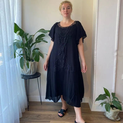 🔥❤️【S-5XL】2025 νέο φόρεμα, σε μέγεθος, casual άνετο🔥Εξαιρετική ποιότητα👌Ταιριάζει τέλεια σε όλους τους σωματότυπους👌