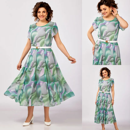 🔥🥰【S-5XL】Νέο και κομψό φόρεμα από σιφόν υψηλής ποιότητας