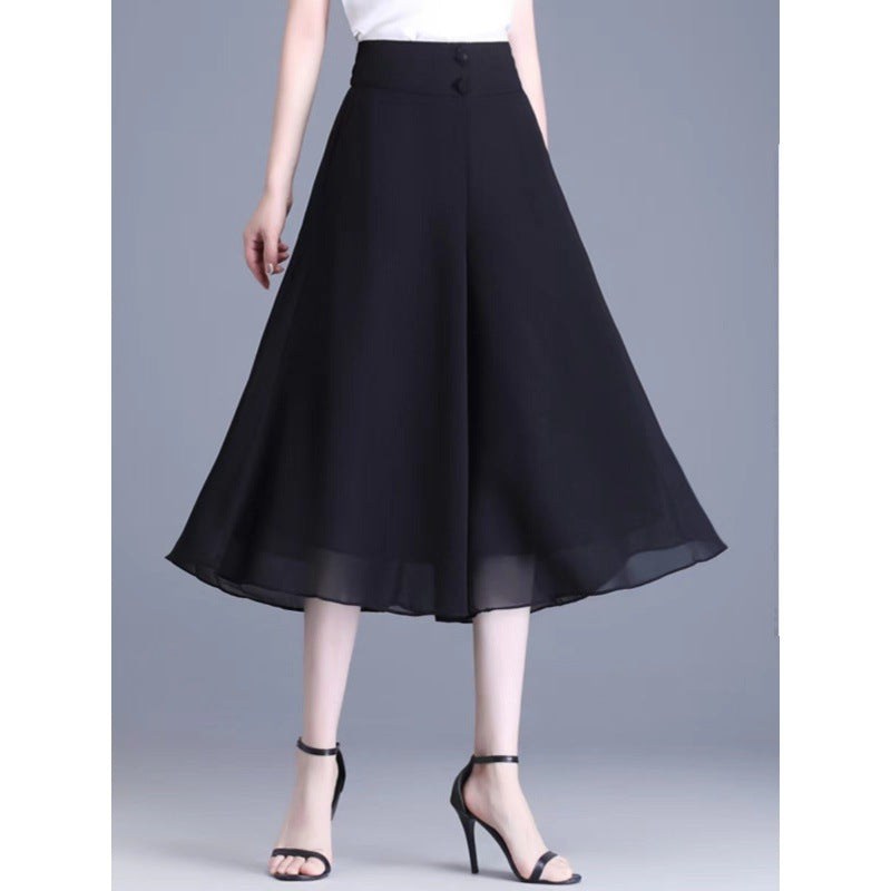 [🔥 (M-4XL) Νέο καλοκαιρινό γυναικείο ψηλόμεσο, καθημερινό λεπτό παντελόνι σιφόν