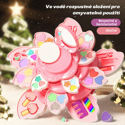 👸💄🎁🔥🔥Παιδικό περιστρεφόμενο σετ καλλυντικών, παιχνίδια μακιγιάζ, κοσμήματα πριγκίπισσας, χριστουγεννιάτικο δώρο, βερνίκι νυχιών