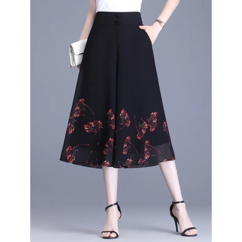 [🔥 (M-4XL) Νέο καλοκαιρινό γυναικείο ψηλόμεσο, καθημερινό λεπτό παντελόνι σιφόν