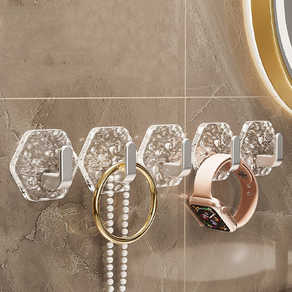 💥🏆【10 τεμάχια 25 ευρώ/10 τεμάχια 25 ευρώ/10 τεμάχια 25 ευρώ】Εξαγωνική κρεμάστρα χωρίς τρύπημα. Κομψή σχεδίαση με υφή Iceberg – Εύκολο κόλλημα, ισχυρή υποστήριξη, χωρίς ίχνη 🛁