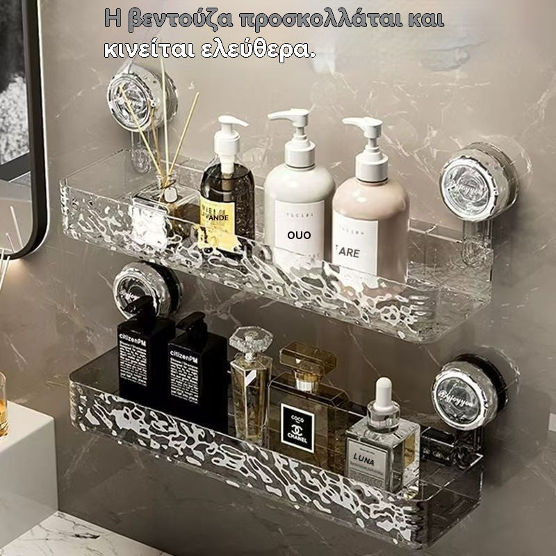 🍽️🧺🔥50% ΕΚΠΤΩΣΗ🔥 Ράφι αποθήκευσης με διάτρητο δοχείο, κομψό στραγγιστήρι σε σχήμα κύματος, κατάλληλο για κουζίνα και μπάνιο.